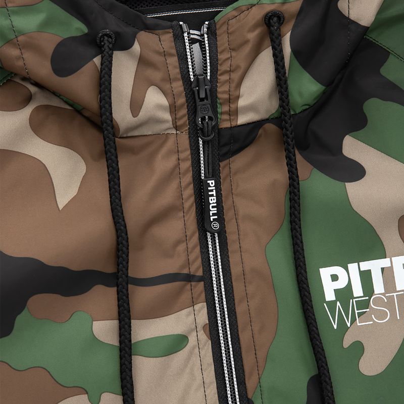 Kurtka męska Pitbull Athletic Hooded Nylon woodland camo 9