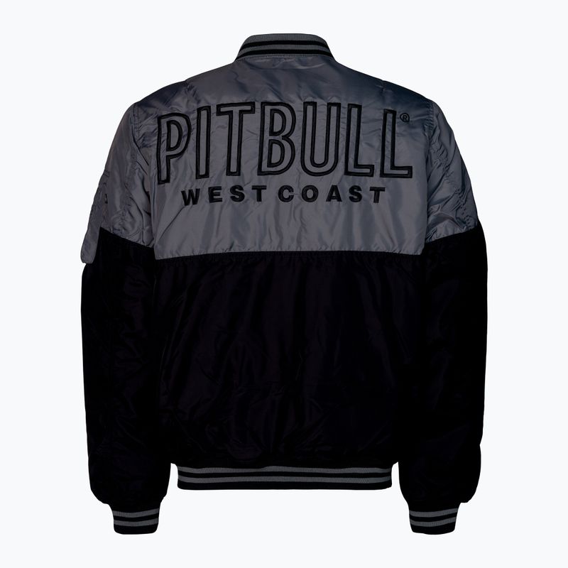 Kurtka męska Pitbull Padded Baseball Caseman black/grey 2