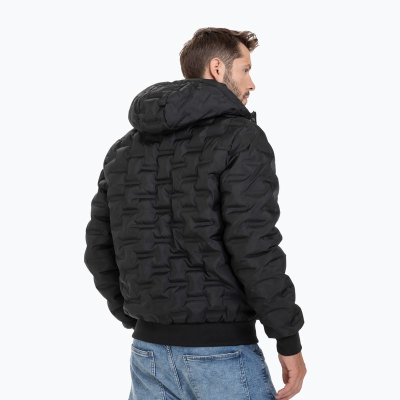 Kurtka zimowa męska Pitbull Quilted Hooded Carver black 3