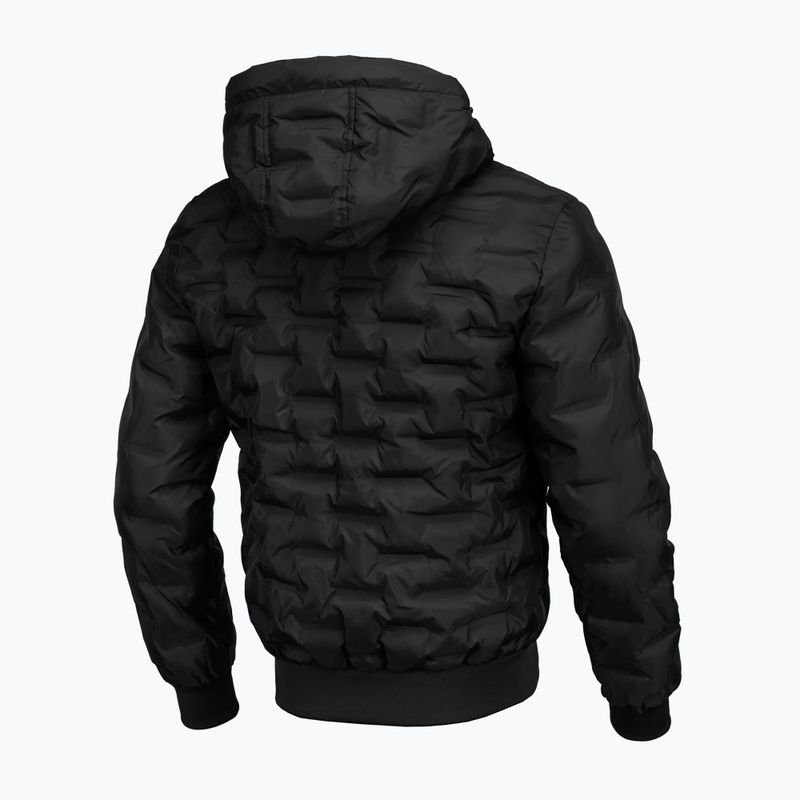 Kurtka zimowa męska Pitbull Quilted Hooded Carver black 6