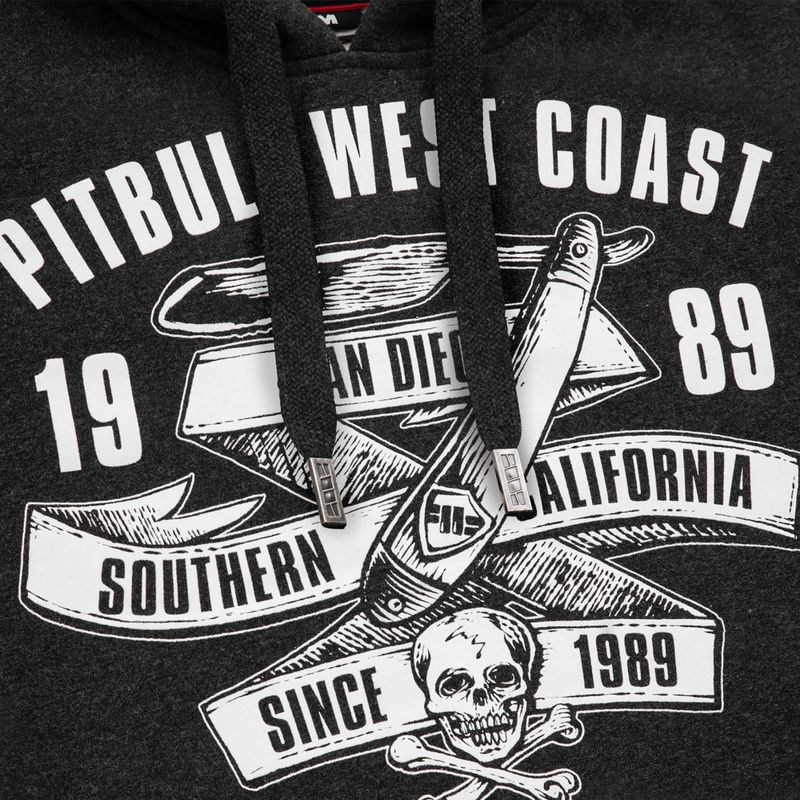 Bluza męska Pitbull Hooded Oldschool Razor charcoal melange 3