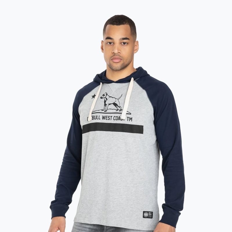 Bluza męska Pitbull Hooded California 210 grey/dark navy