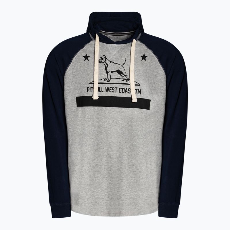 Bluza męska Pitbull Hooded California 210 grey/dark navy 5