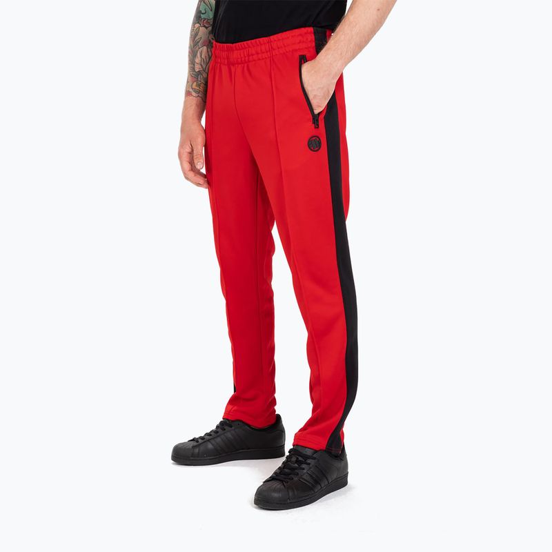 Spodnie męskie Pitbull Oldschool Track Pants Raglan red