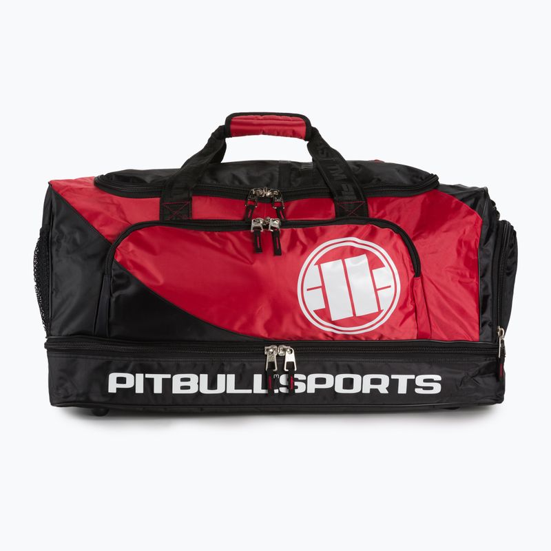 Torba treningowa Pitbull Big Duffle Bag Logo Pitbull Sports 100 l black/red