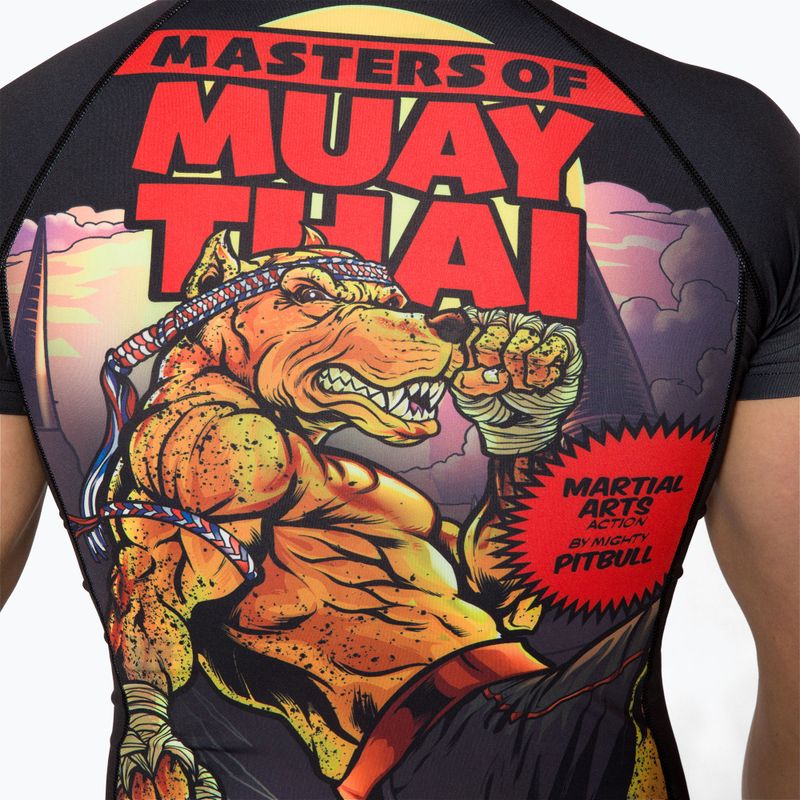 Rashguard męski Pitbull T-S Rash Master Of Muay Thai black 4