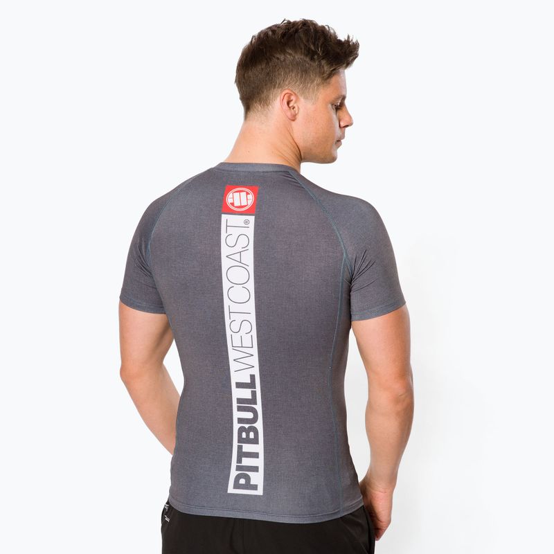 Rashguard męski Pitbull T-S Rash Hilltop grey/melange 3
