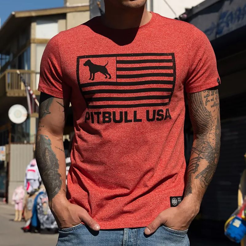 Koszulka męska Pitbull T-S Pitbull USA red 7
