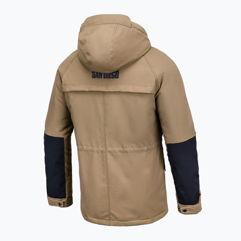 Kurtka zimowa męska Pitbull Gunner Hooded Parka dark sand 5