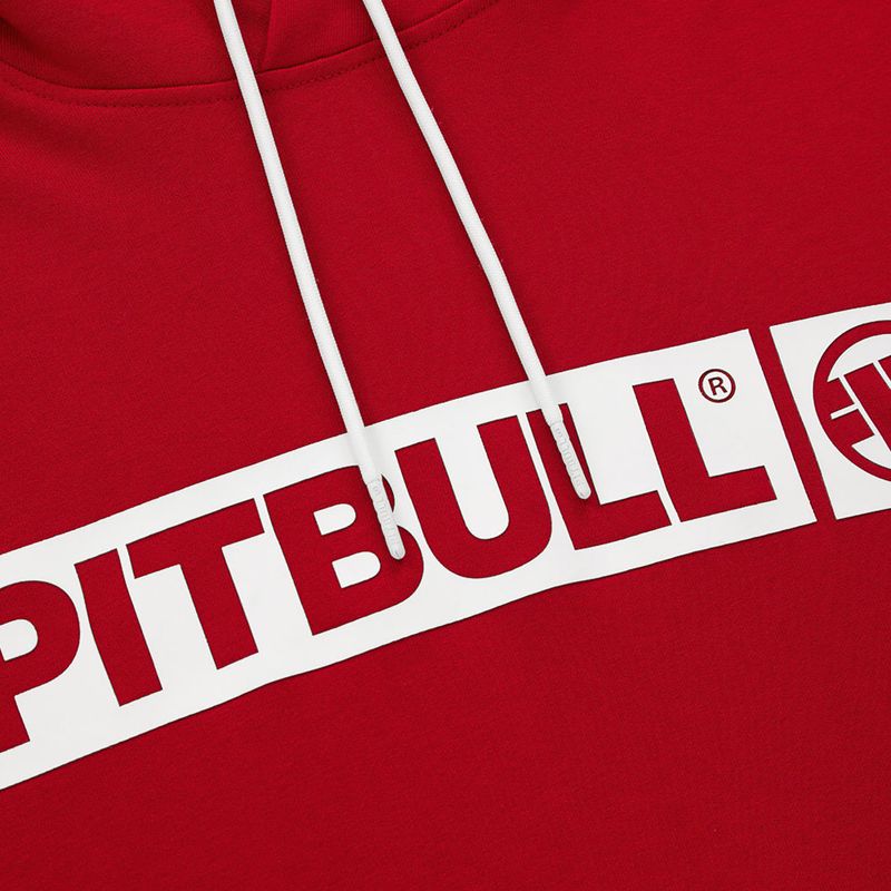 Bluza męska Pitbull Hooded Hilltop Terry Group red 6