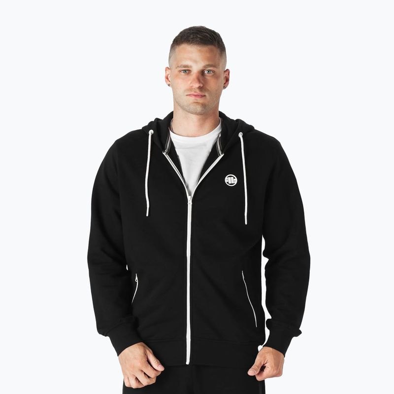 Bluza męska Pitbull Hooded Zip Small Logo Terry Group black