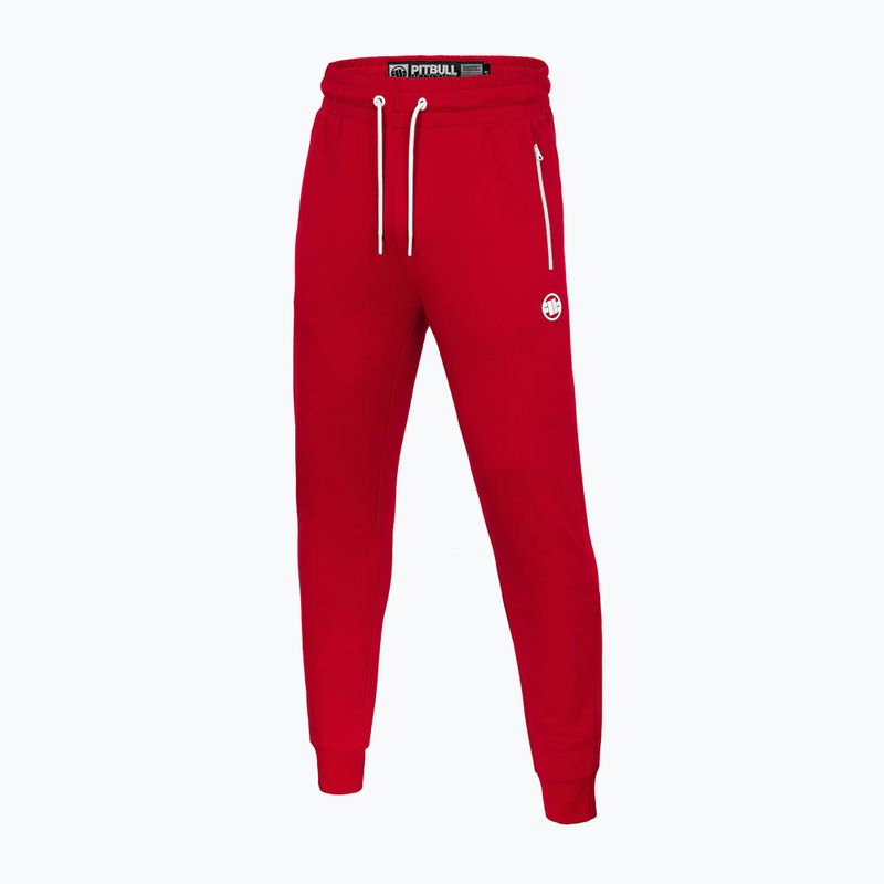 Spodnie męskie Pitbull Trackpants Small Logo Terry Group red 3