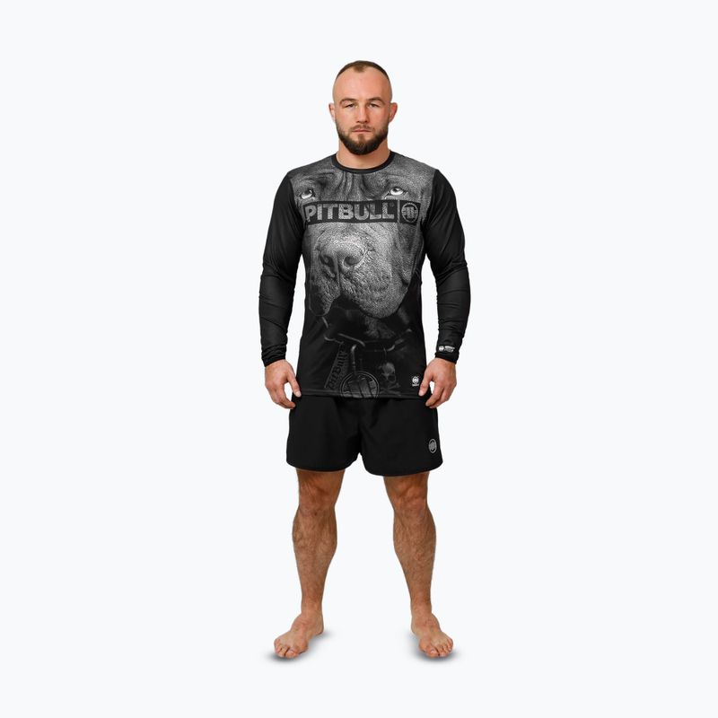 Longsleeve treningowy męski Pitbull Mesh Performance Pro Plus Born in 1989 black 2