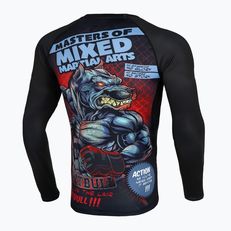 Rashguard longsleeve męski Pitbull Masters of MMA Hilltop Rash black 2