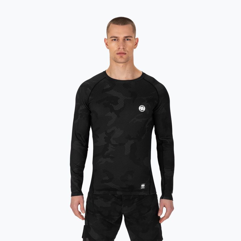 Rashguard longsleeve męski Pitbull Net Camo 2 Rash black camo