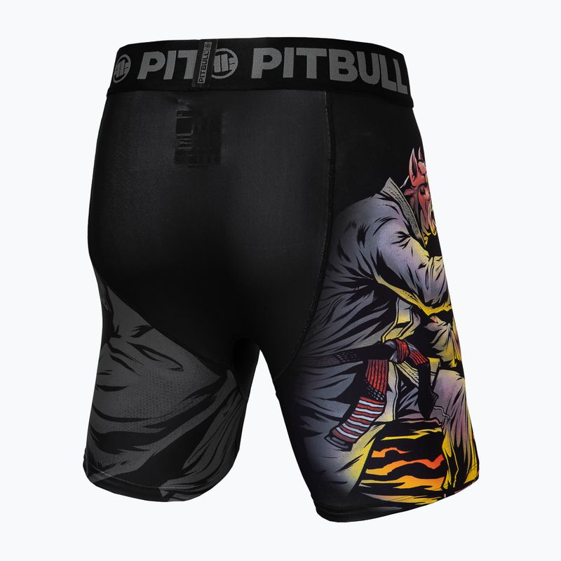 Spodenki kompresyjne męskie Pitbull Masters of BJJ Hilltop black 2