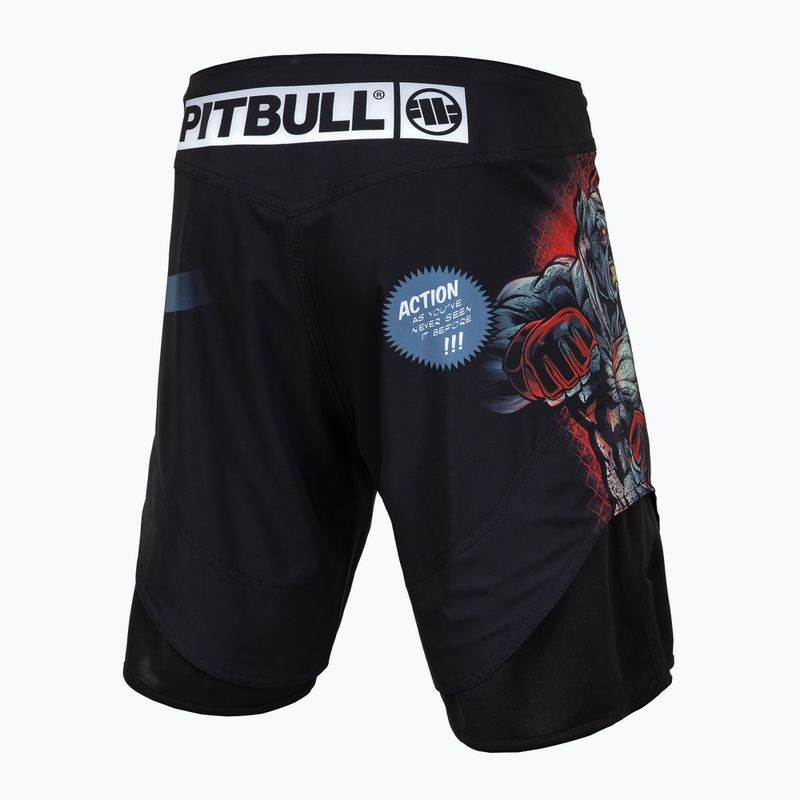 Spodenki grapplingowe męskie Pitbull Grappling 1 Masters of MMA Hilltop black 2
