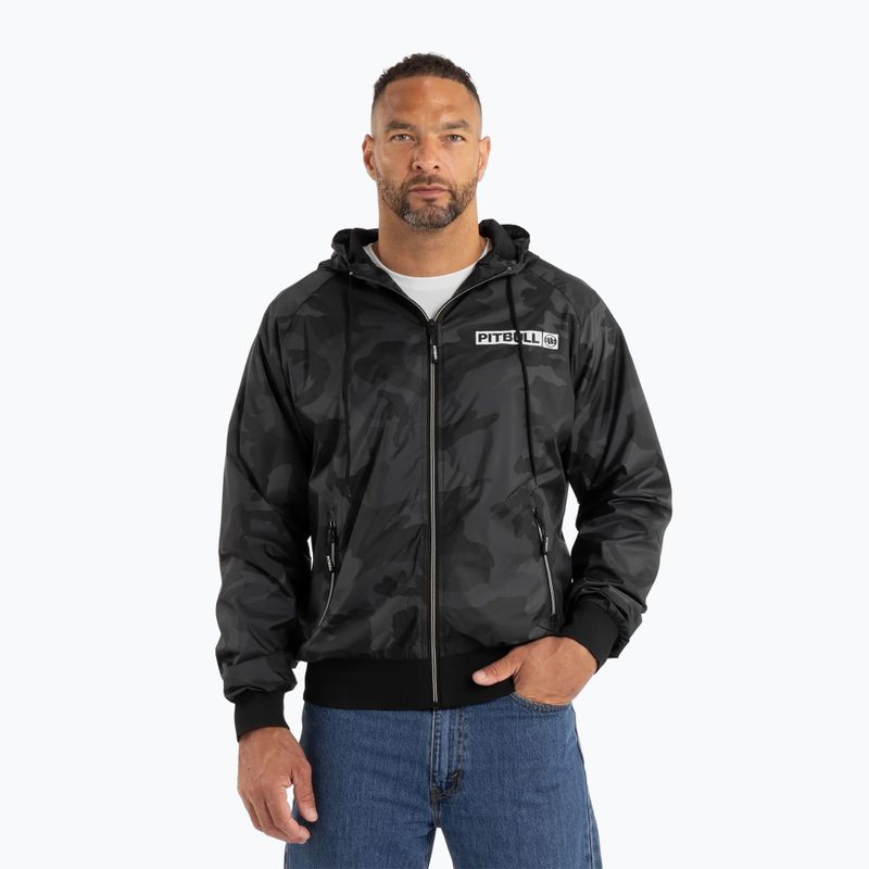 Kurtka męska Pitbull Athletic Hilltop Hooded Nylon black