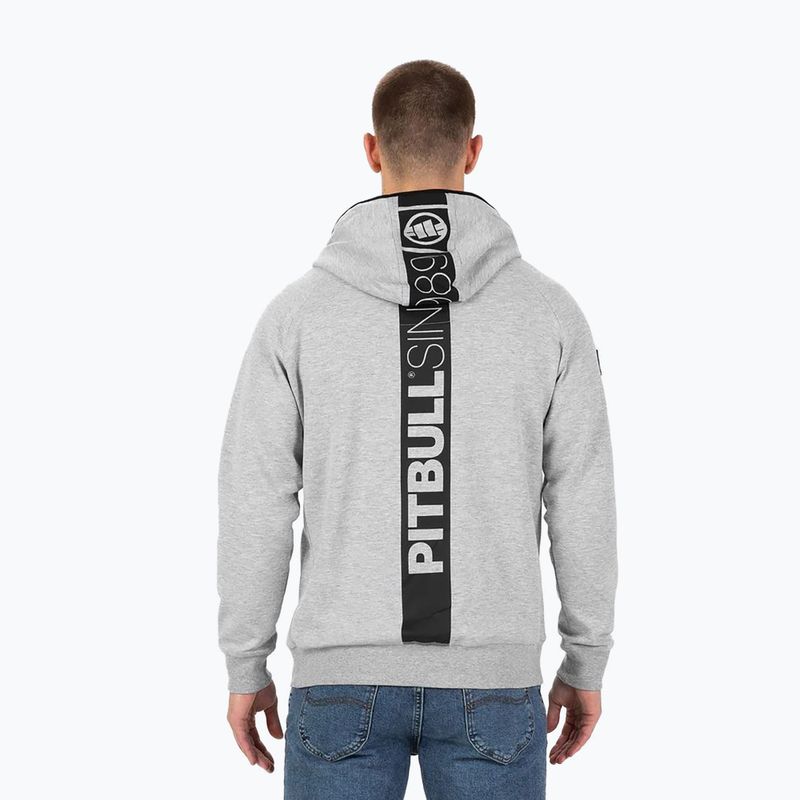 Bluza męska Pitbull Hermes Hooded Zip grey/melange 3