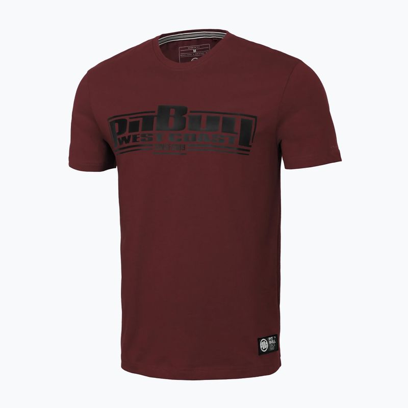 Koszulka męska Pitbull T-S Classic Boxing burgundy