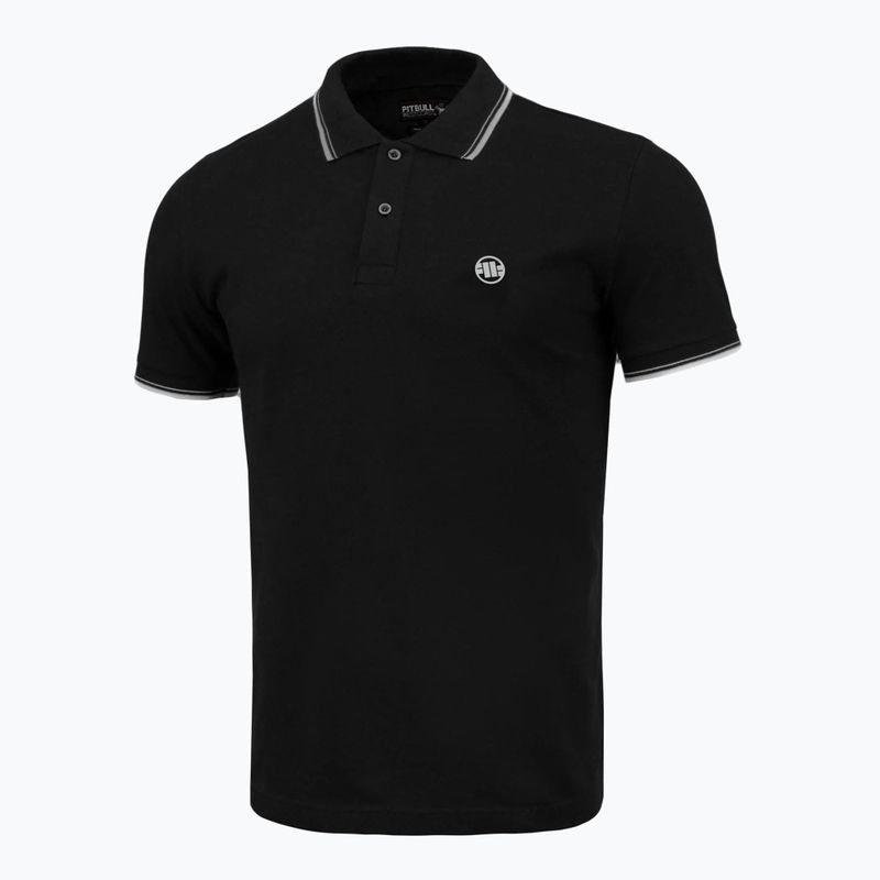 Koszulka polo męska Pitbull Polo Pique Stripes Regular black 4