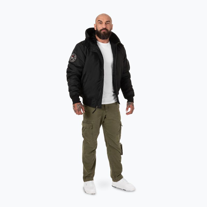 Kurtka zimowa męska Pitbull Beejay 2 Hooded Bomber black 2