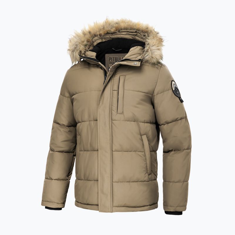 Kurtka zimowa męska Pitbull Taurus Hooded dark sand 3