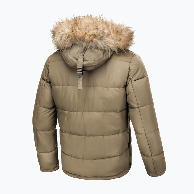 Kurtka zimowa męska Pitbull Taurus Hooded dark sand 4