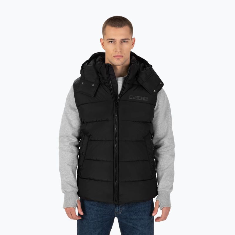 Bezrękawnik męski Pitbull Perseus Hooded Vest black