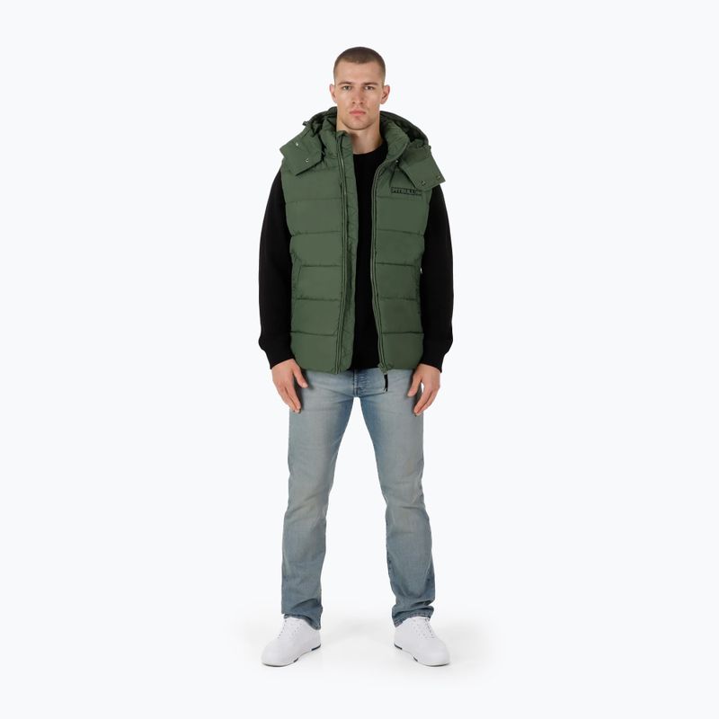 Bezrękawnik męski Pitbull Perseus Hooded Vest olive 2