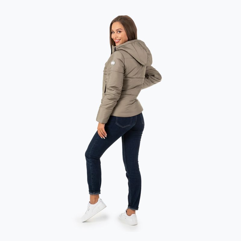 Kurtka zimowa damska Pitbull Jenell Quilted Hooded dark sand 2