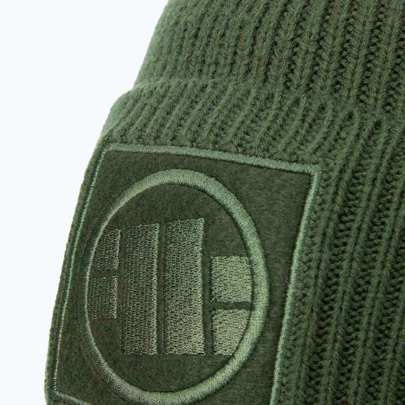 Czapka zimowa Pitbull Beanie Logo Single Layer Cuff olive 3