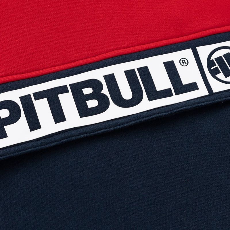 Bluza męska Pitbull Hilltop 2 Hooded red/dark navy 4