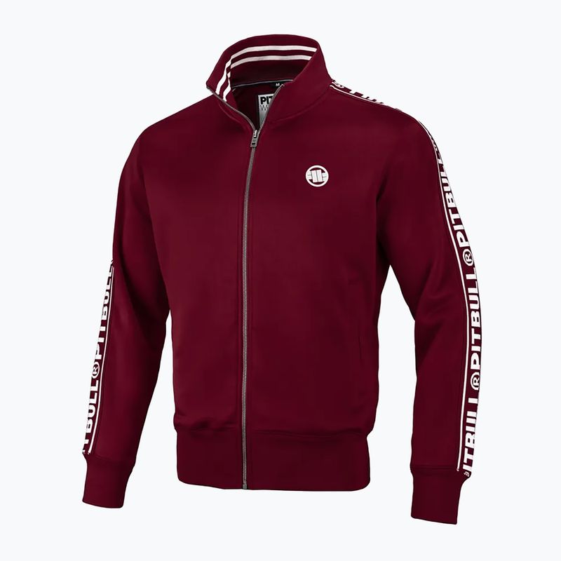 Bluza męska Pitbull Trackjacket Tape Logo Terry Group burgundy 4