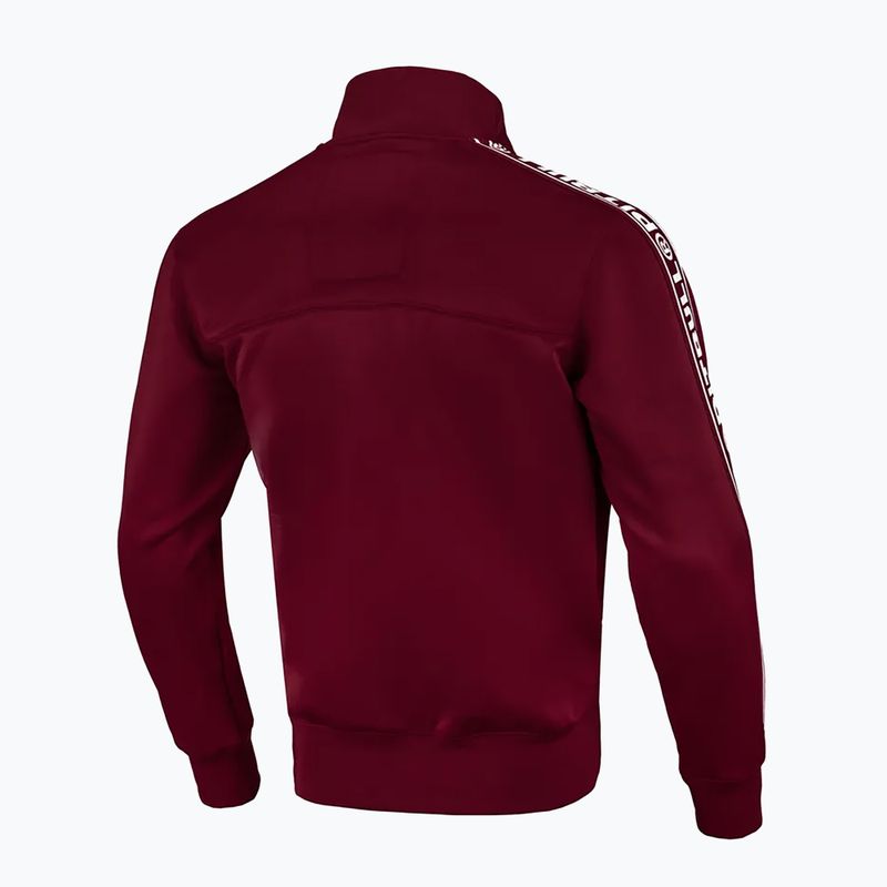 Bluza męska Pitbull Trackjacket Tape Logo Terry Group burgundy 5