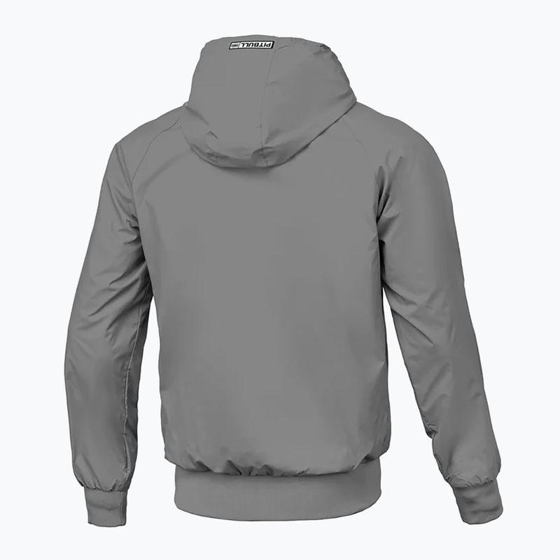 Kurtka męska Pitbull Athletic Logo Hooded Nylon light grey 2