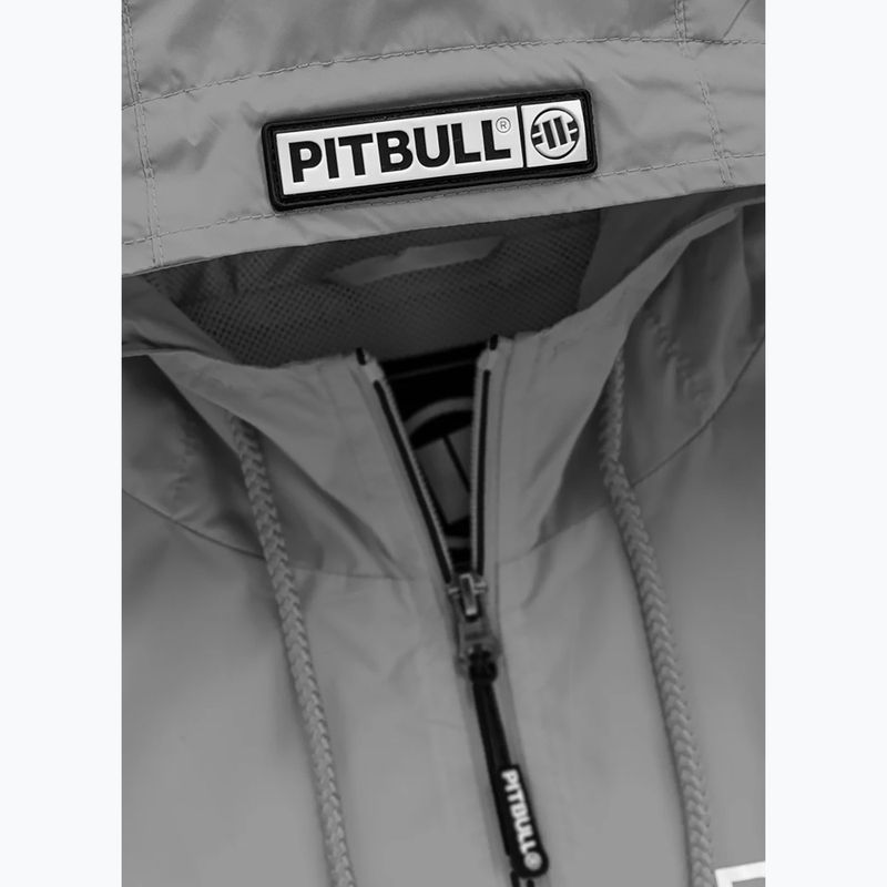Kurtka męska Pitbull Athletic Logo Hooded Nylon light grey 3