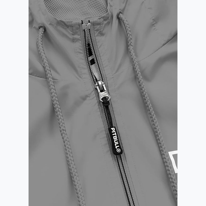 Kurtka męska Pitbull Athletic Logo Hooded Nylon light grey 4