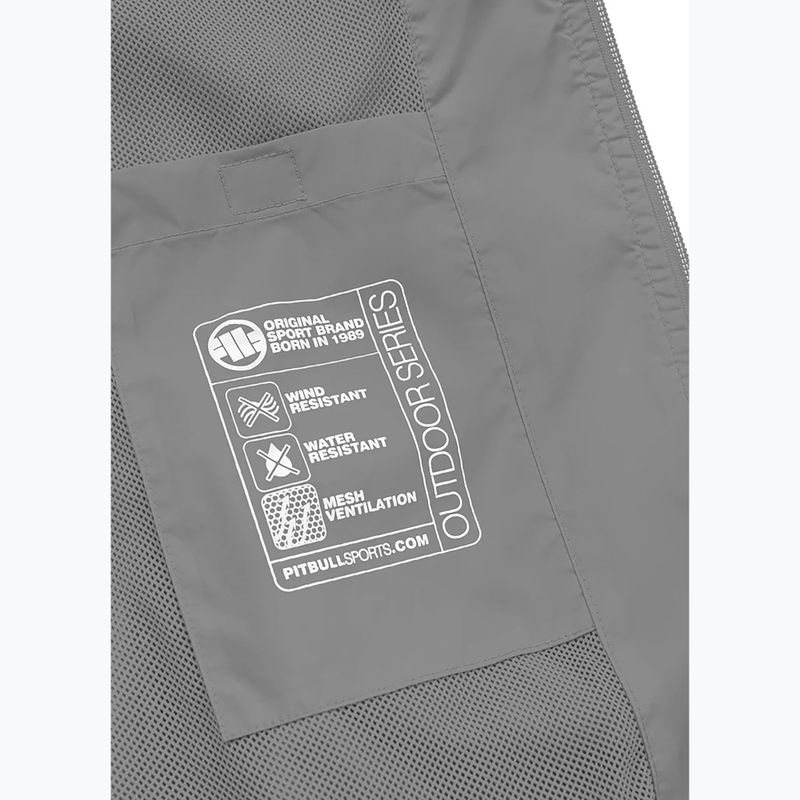 Kurtka męska Pitbull Athletic Logo Hooded Nylon light grey 8