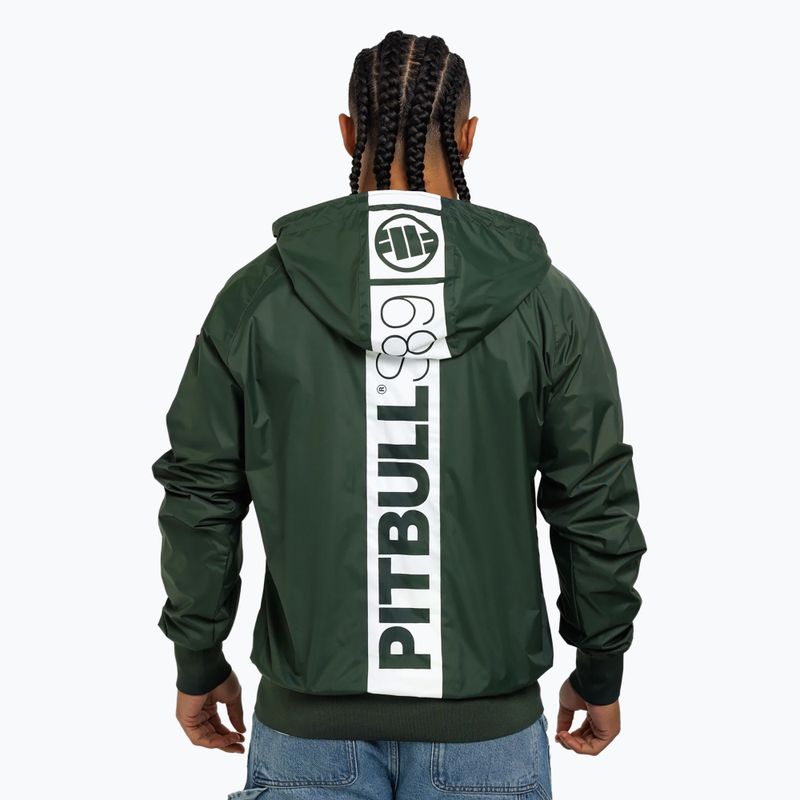 Kurtka męska Pitbull Athletic Hilltop Hooded Nylon dark green 2