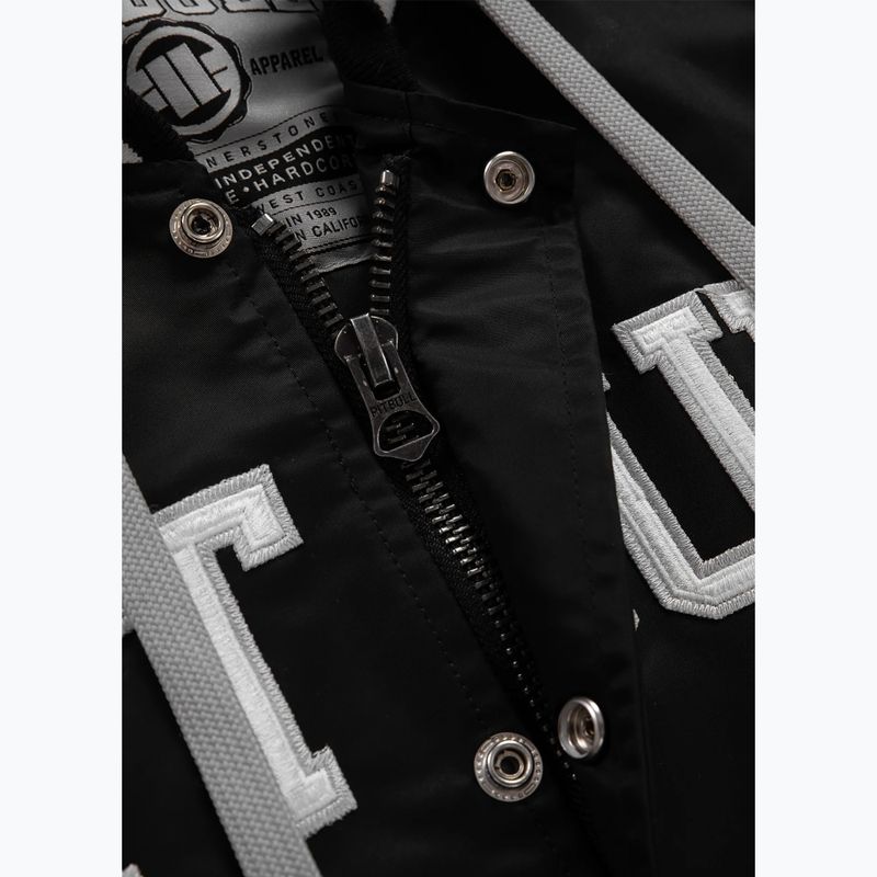 Kurtka męska Pitbull Falcon Ridge Bomber Hooded black/ecru 8