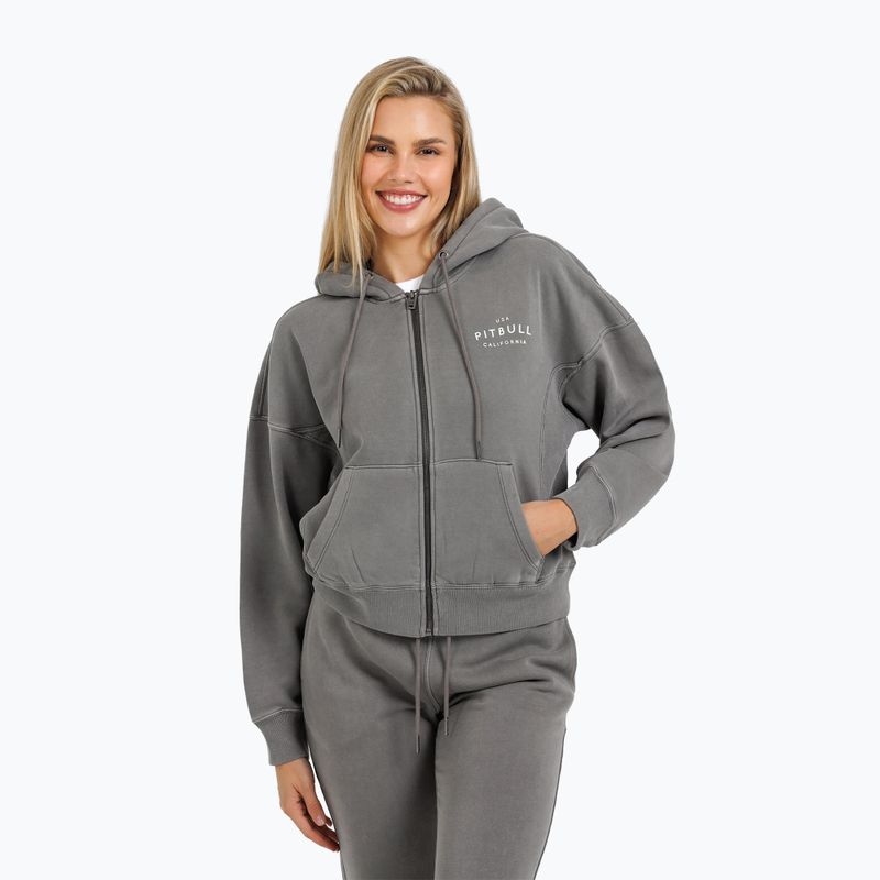 Bluza damska Pitbull Manzanita Washed Hooded Zip grey