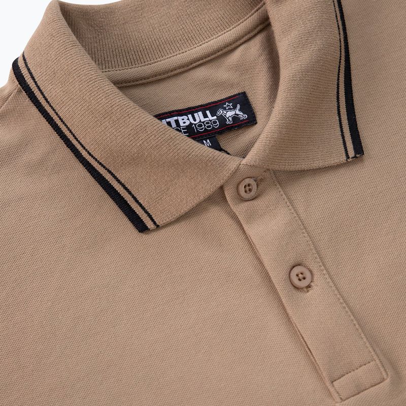 Koszulka polo męska Pitbull Polo Pique Stripes Regular coyote brown 6