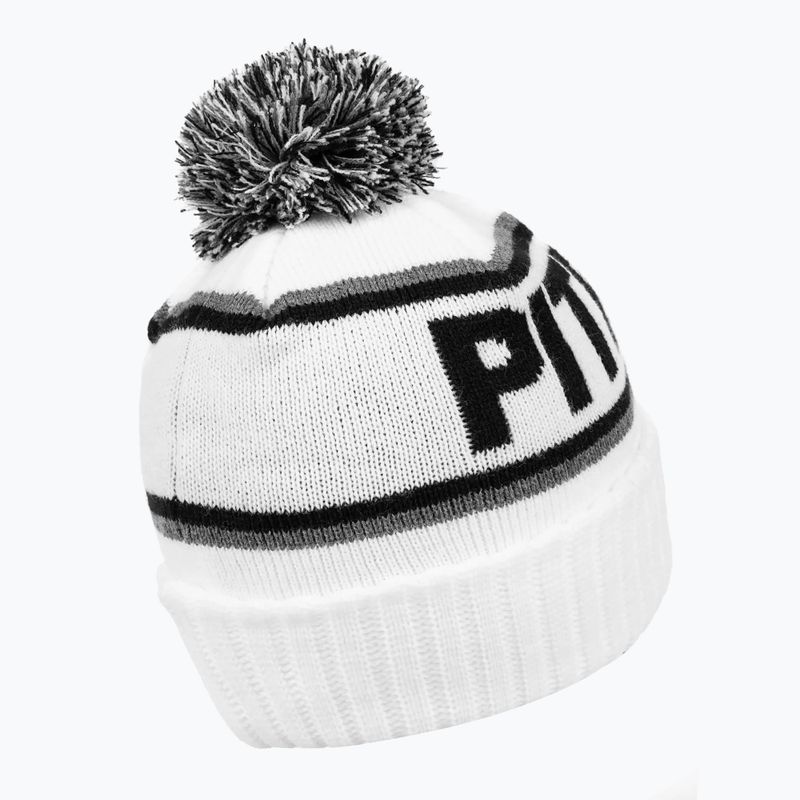 Czapka zimowa męska Pitbull Beanie Fleming II white/black 2