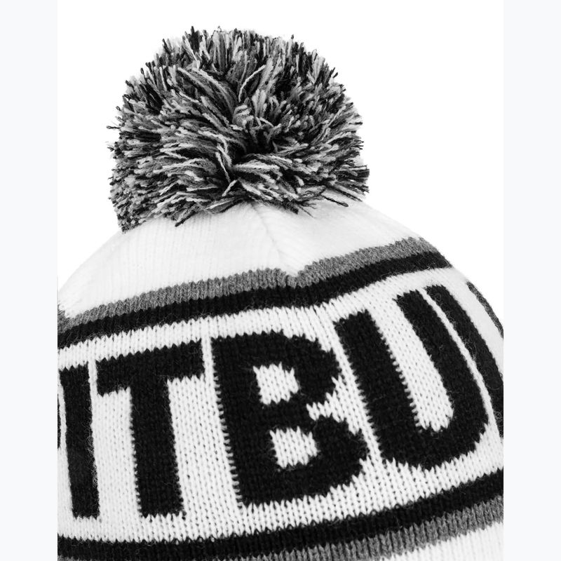 Czapka zimowa męska Pitbull Beanie Fleming II white/black 3