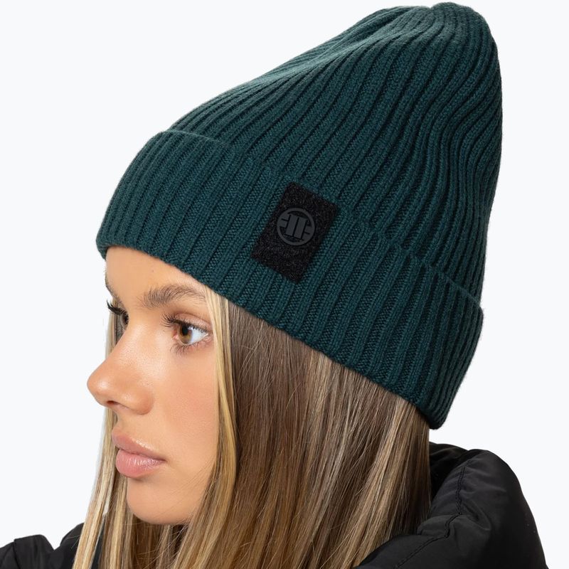 Czapka zimowa Pitbull Beanie Velcro Logo green 4
