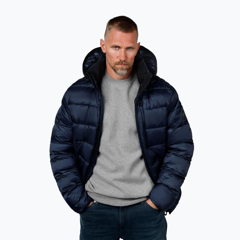 Kurtka zimowa męska Pitbull Barles Ribstop Padded Hooded dark navy 4