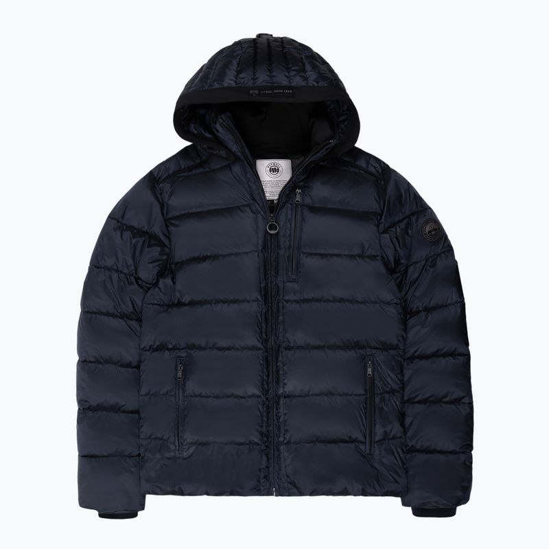 Kurtka zimowa męska Pitbull Barles Ribstop Padded Hooded dark navy