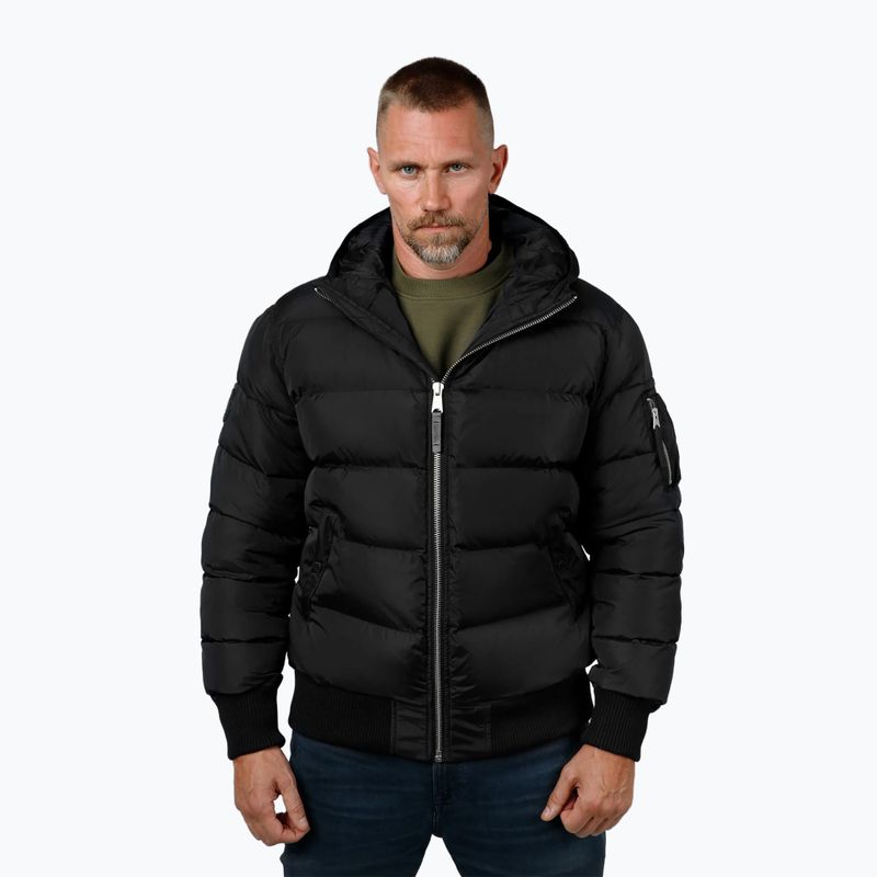 Kurtka zimowa męska Pitbull Gopher Quilted Hooded black 3