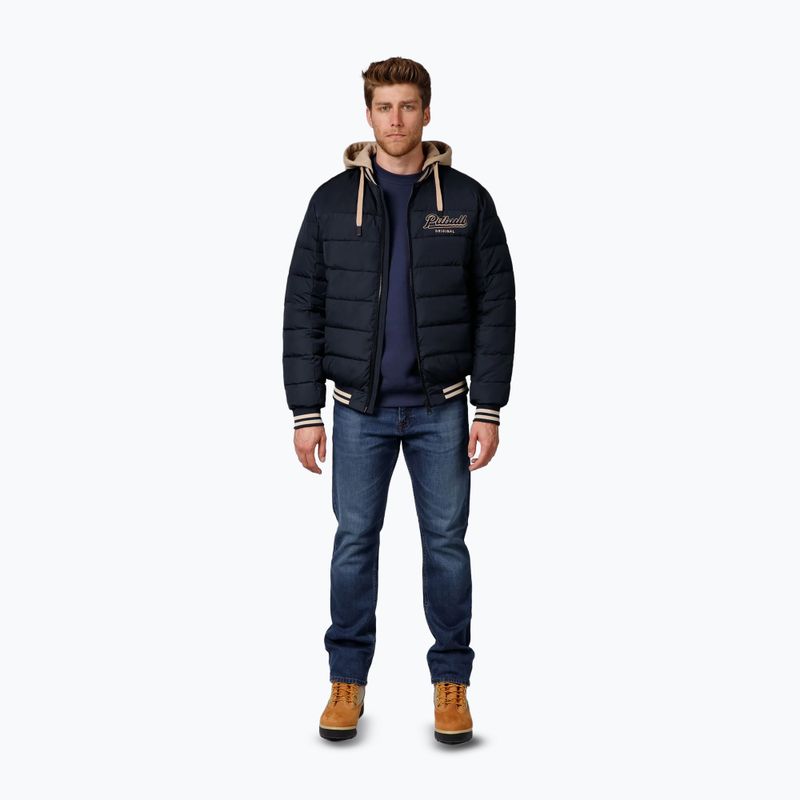Kurtka męska Pitbull Hidden Quilted Hooded dark navy/beige 2